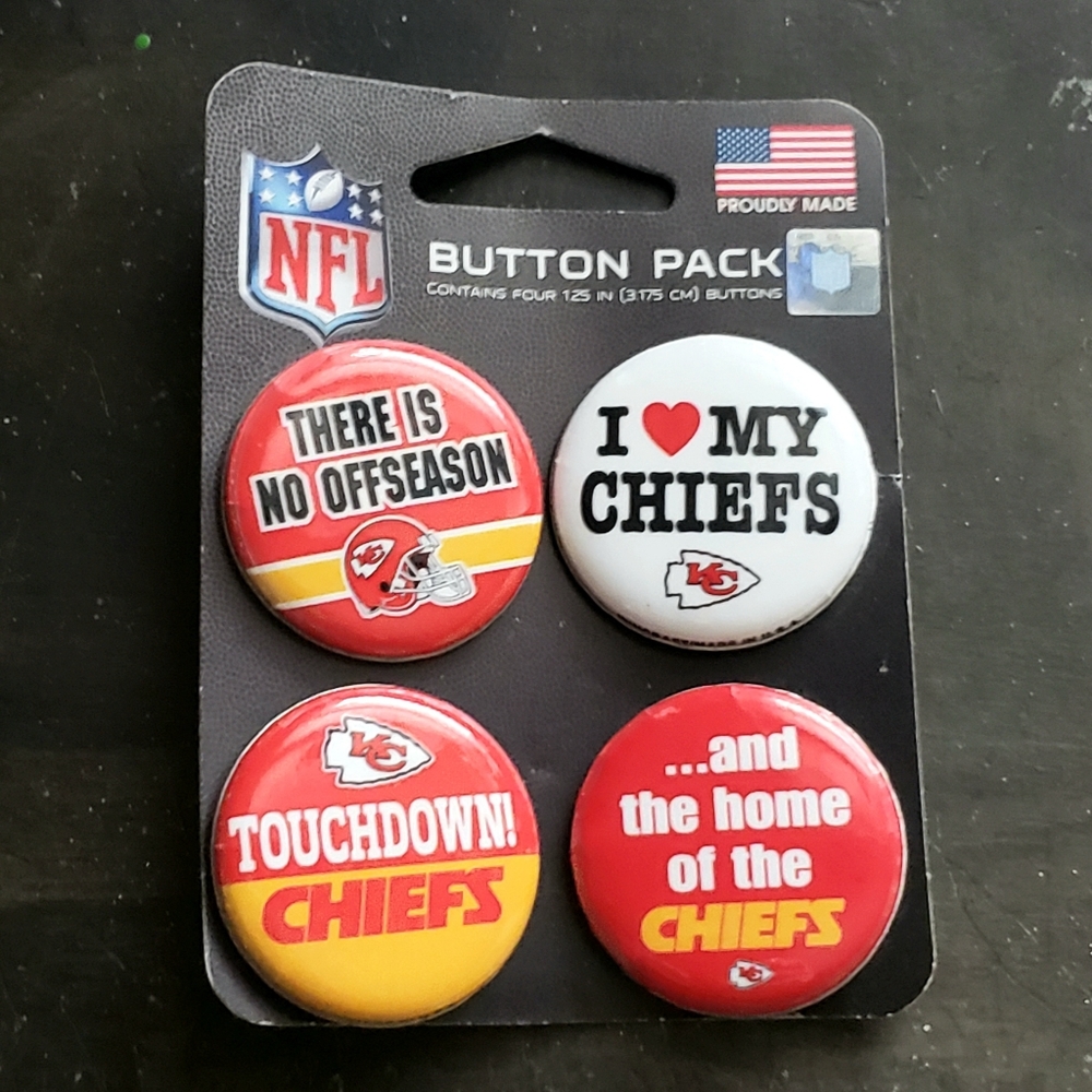 Kansas City Chiefs button four pack